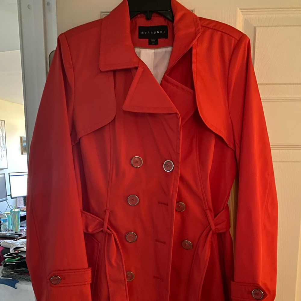 Red Metaphor rain jacket. New w/tags